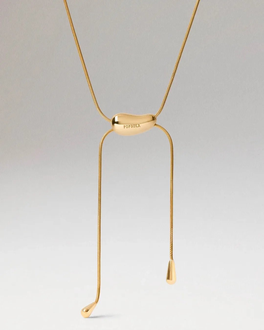 Lariat Lucia Serpiente con baño de oro de 18k